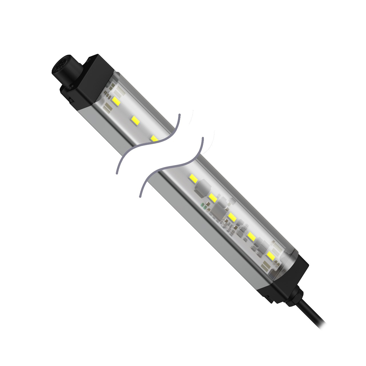 Banner Engineering LED Machine Light; Rectangular; 1162 x 28 x 21mm; White Light; 12-30VDC; IP50; Potted Cable